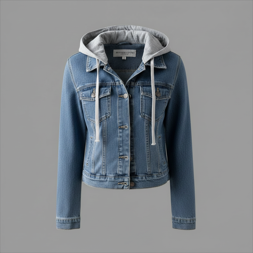 Denim Jacket with Removable Hood | Women's Casual Outerwear