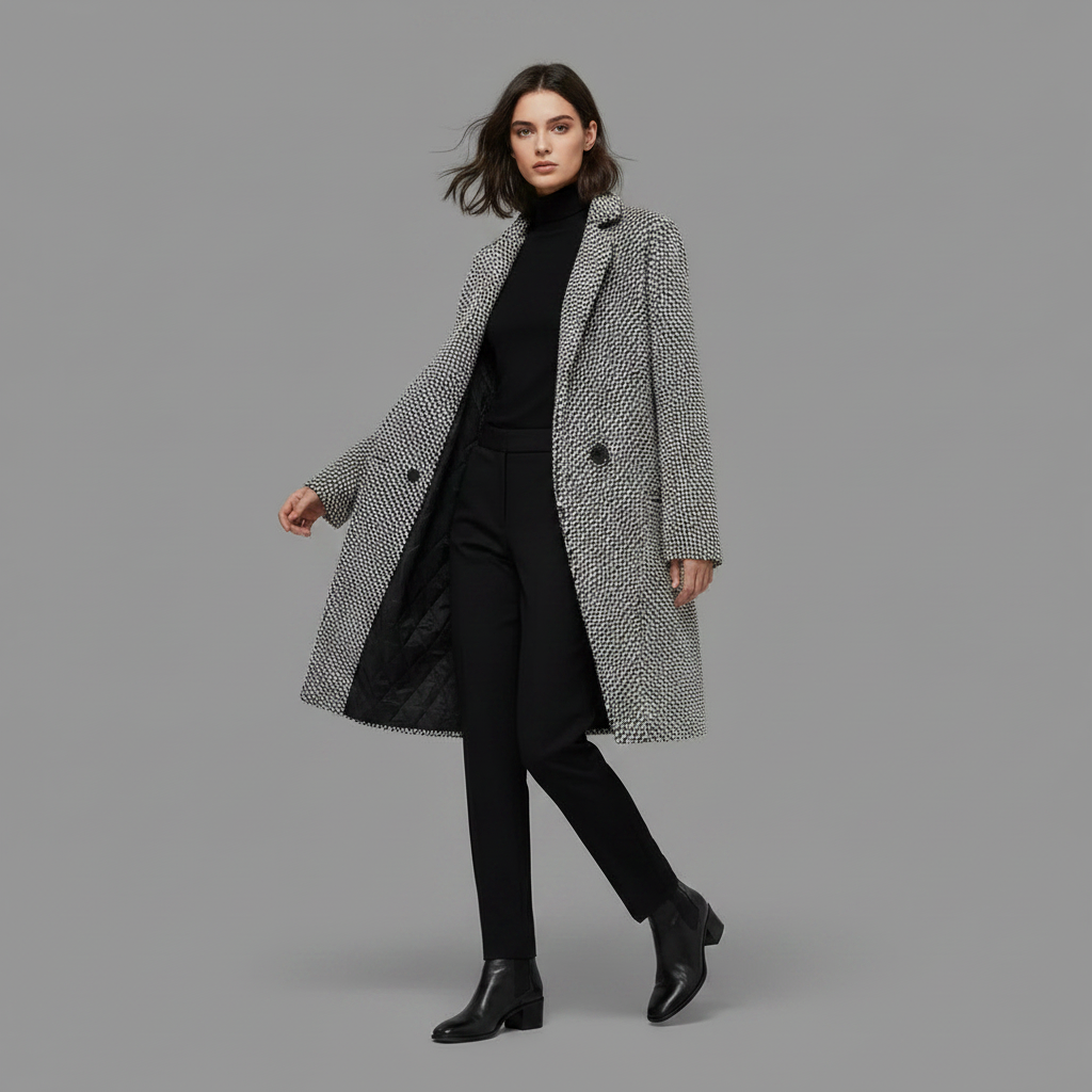 Elegant Long Wool Coat | Women's Winter Outerwear
