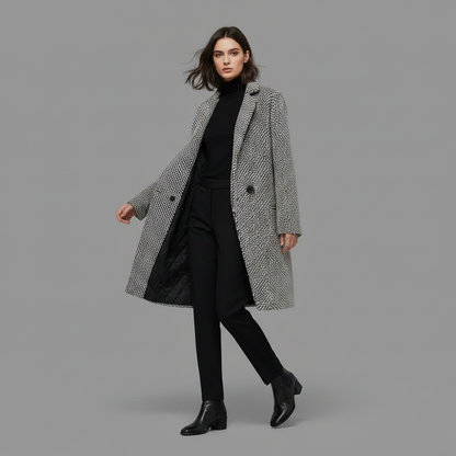 Elegant Long Wool Coat | Women's Winter Outerwear