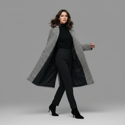 Elegant Long Wool Coat | Women's Winter Outerwear