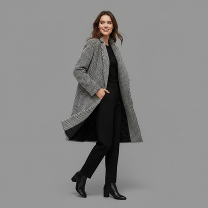 Elegant Long Wool Coat | Women's Winter Outerwear
