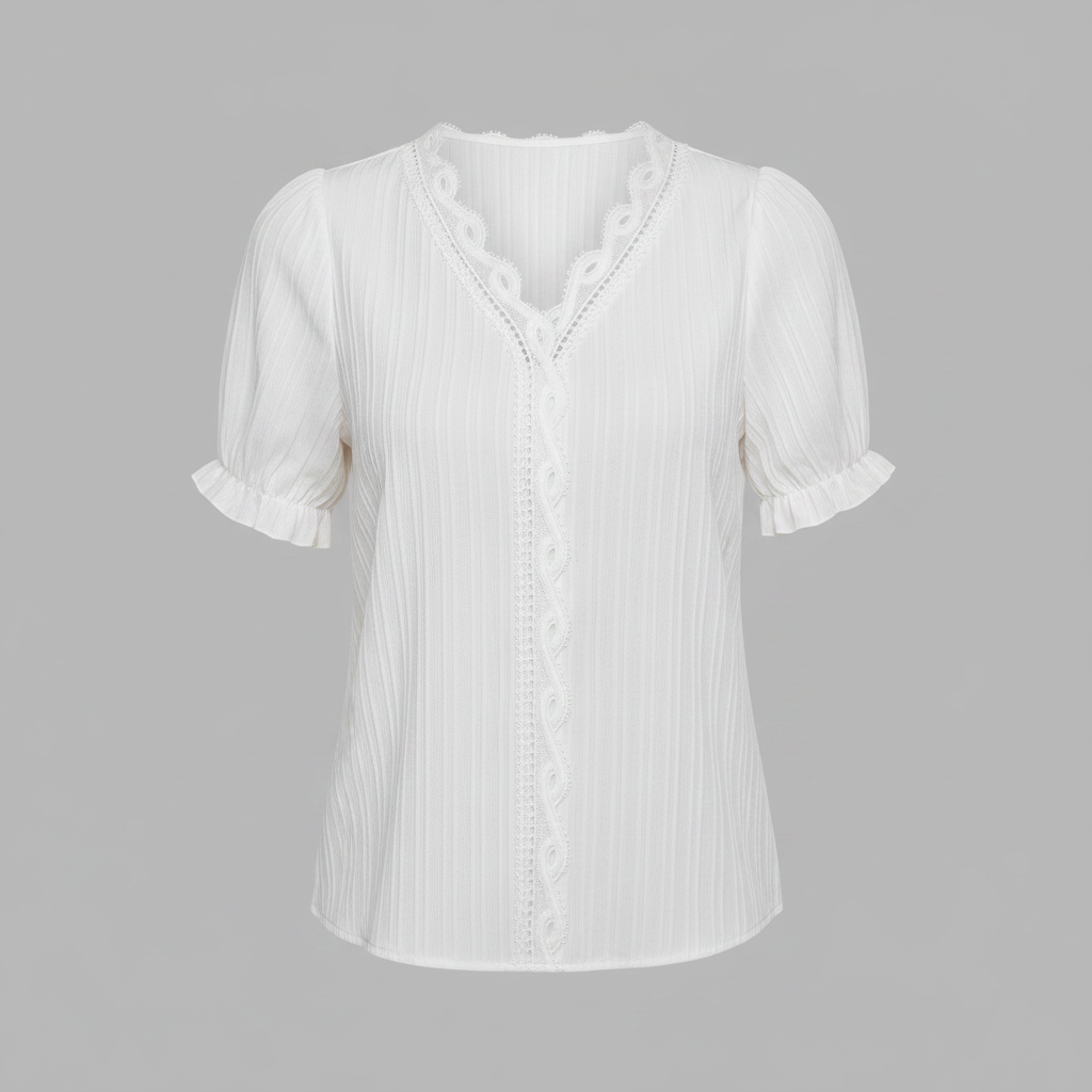 White Puff Sleeve Blouse | Women's Elegant Summer Top