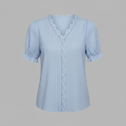 White Puff Sleeve Blouse | Women's Elegant Summer Top