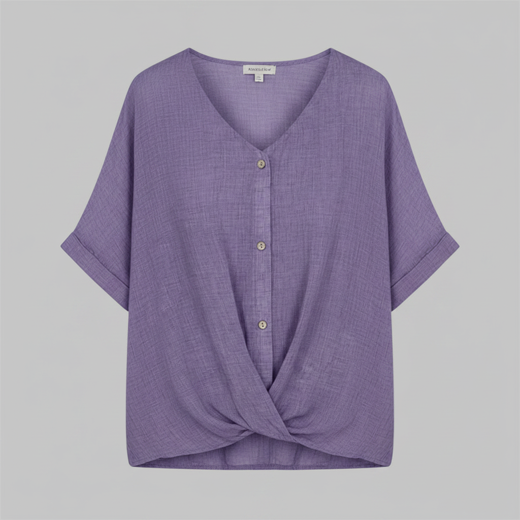 Elegant V-Neck Blouse | Women's Fashion Top