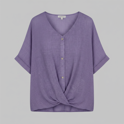 Elegant V-Neck Blouse | Women's Fashion Top