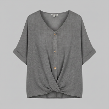 Elegant V-Neck Blouse | Women's Fashion Top