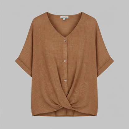 Elegant V-Neck Blouse | Women's Fashion Top