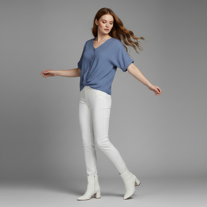Elegant V-Neck Blouse | Women's Fashion Top