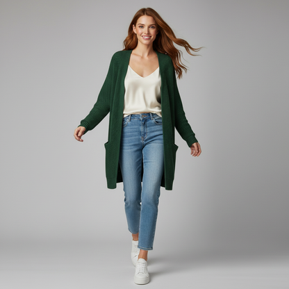 Elegant Black Cardigan | Women's Versatile Sweater