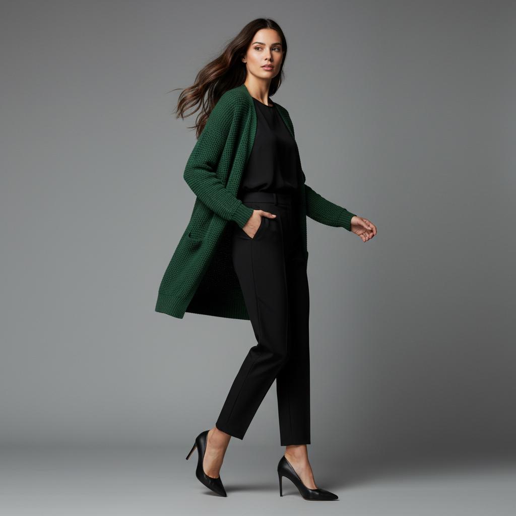 Elegant Black Cardigan | Women's Versatile Sweater