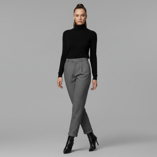 High Waist Women's Suit Trousers | Elegant Office Wear