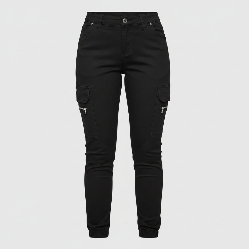 Modern Black Cargo Pants for Women | Trendy Urban Trousers