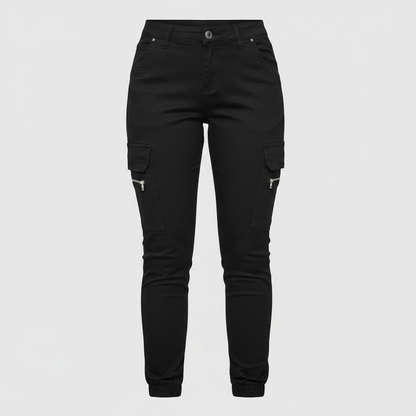 Modern Black Cargo Pants for Women | Trendy Urban Trousers
