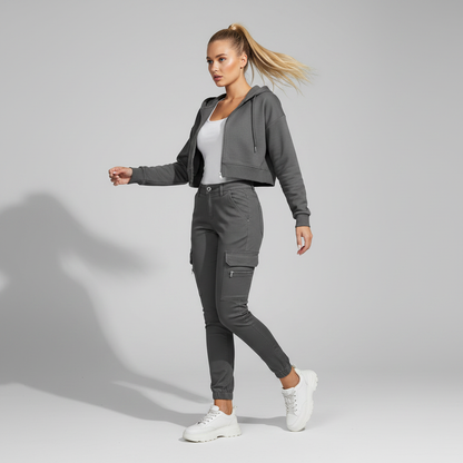 Modern Black Cargo Pants for Women | Trendy Urban Trousers