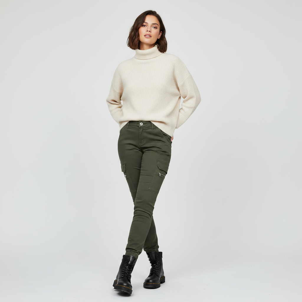 Modern Black Cargo Pants for Women | Trendy Urban Trousers